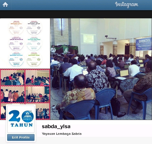 SABDA di Instagram: SABDA_YLSA