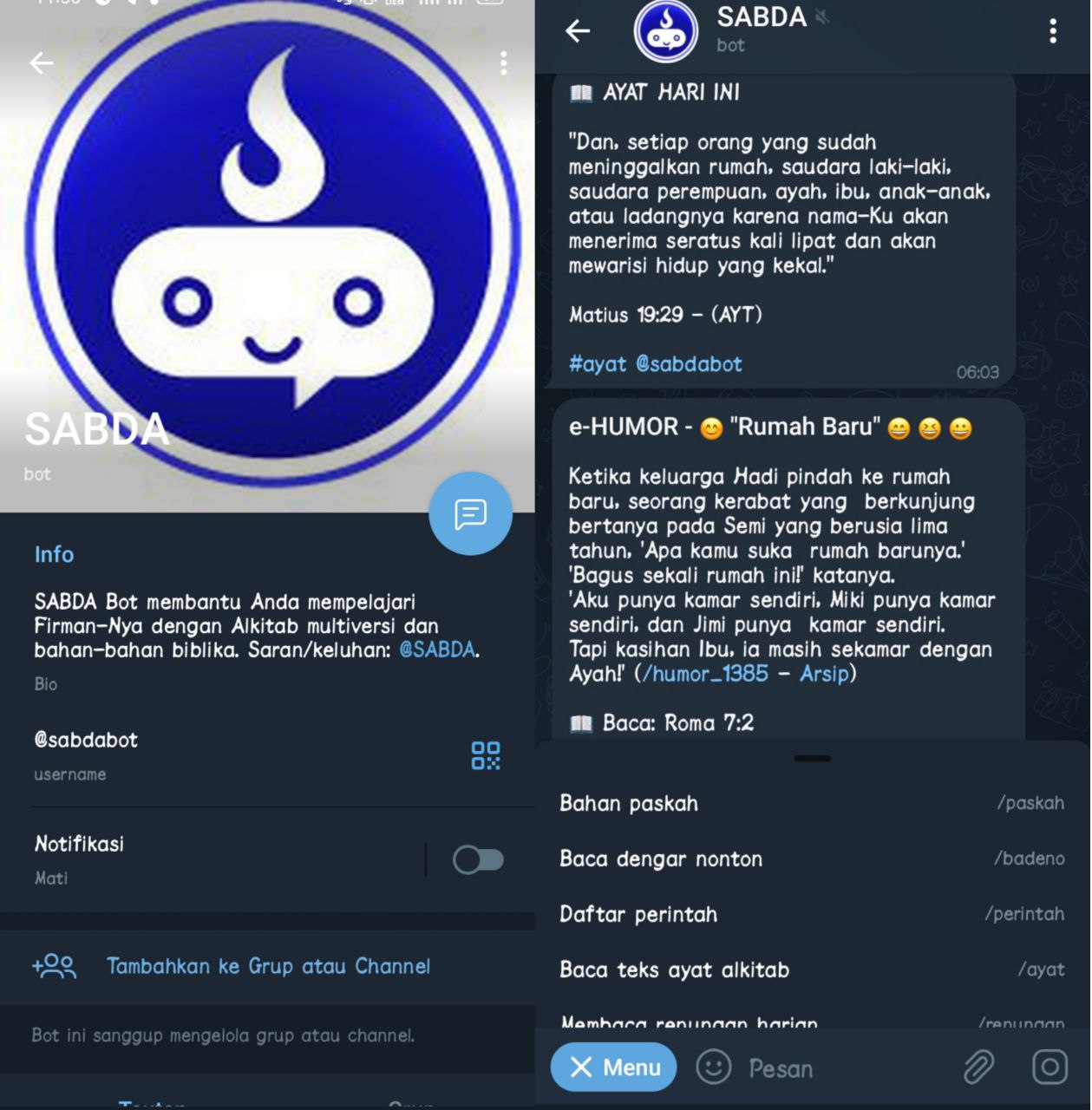 Studi Alkitab Lebih Mudah dengan SABDA Bot